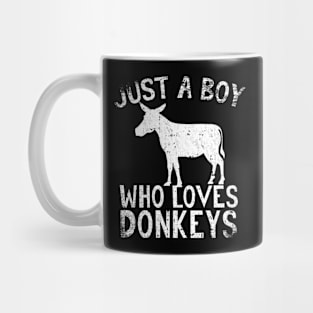 Just A Boy Who Loves Donkeys Mug